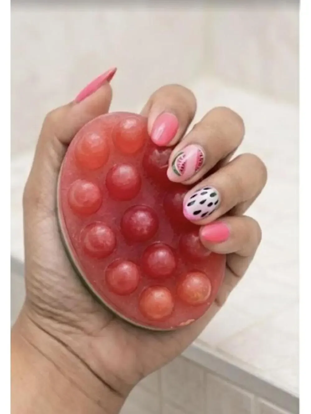 Watermelon Soap, Watermelon Tourmaline Soap, Watermelon